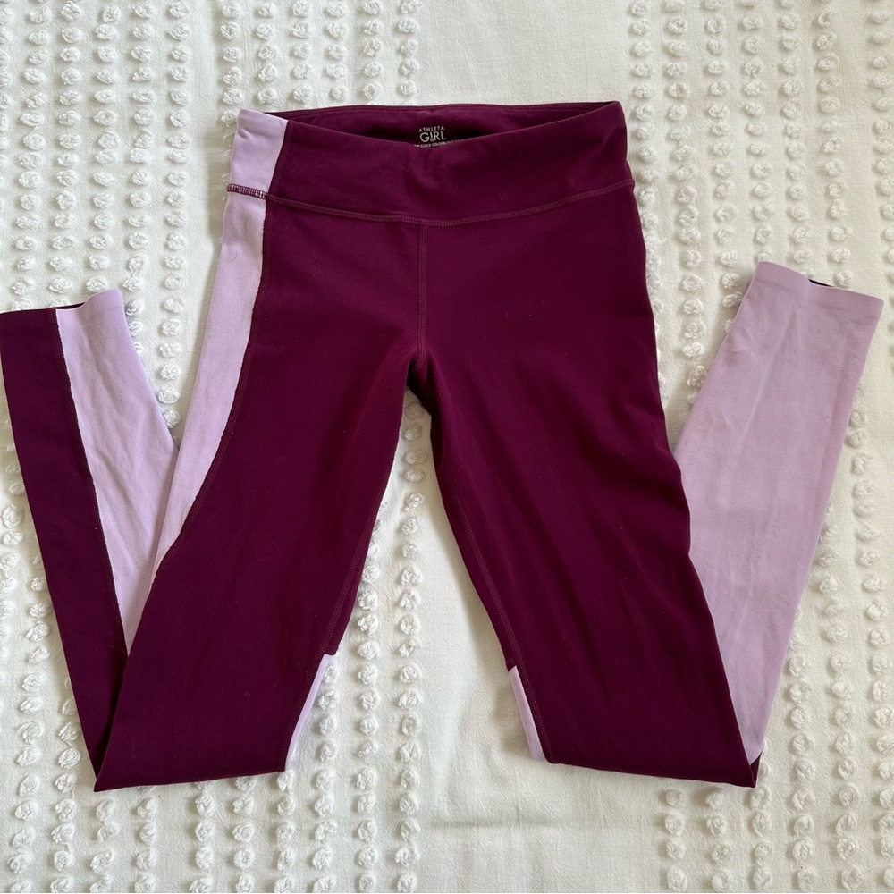 Athleta Girl Stop the Clock Colorblock Tight Beach Plum L/12